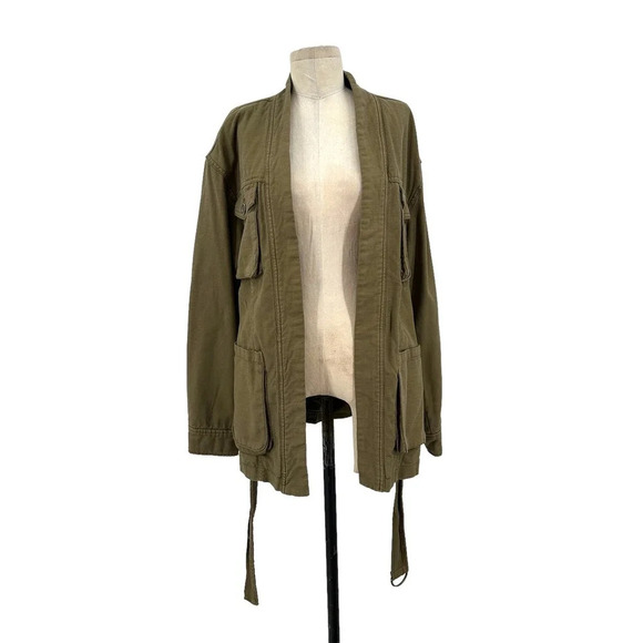Free People In Our Nature Cargo Jacket in Olive Green Size‎ Small - Picture 3 of 14